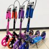 bulk wholesale Handbrake All-Iron Big-Wheel Scooter 200Mmpu Wheel Color Box Packaging