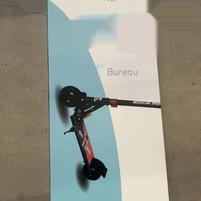 Wholesale Supply Half Iron And Aluminum With Handbrake Pu Big Wheel Scooter Light