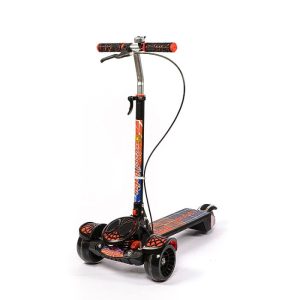 Wholesale Shop Luxury 5 Gear Adjustable Kids Scooter With Hand Brake Crank Plate Music Lighting