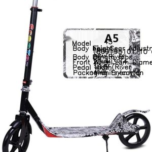 OEM Welcome Front And Rear Enlarged 200Mmpu Wheel Side Single Foot Brake Five Gear Adjustment 80-100Cm Adult Scooter