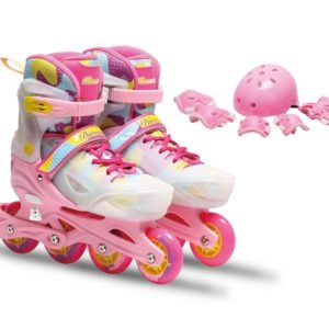 Wholesale Products Pu All-Flash Skates With Light Plastic Case Set
